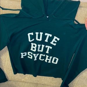 Crop sweater hoodie